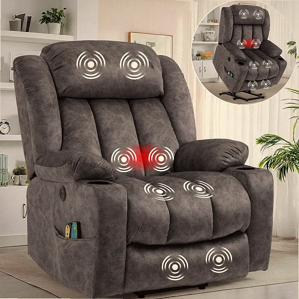 Elderly Power Lift Recliner Chair Electric Massage Sofa with Heat for Livingroom