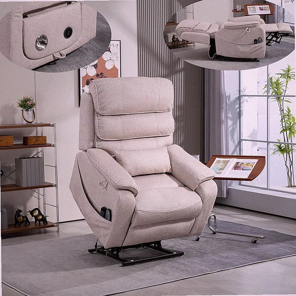Oversized Power Recliner Chair with Massage, USB-C, and Wireless Charging