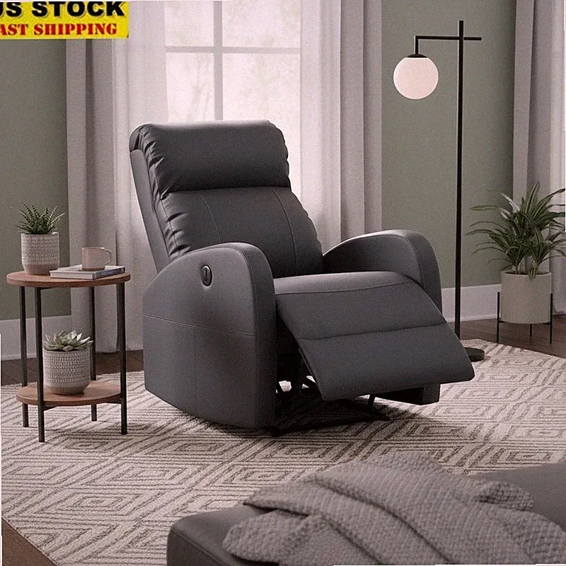Power Recliner Chair USB Charge Function Leather Massage Indoor Modern