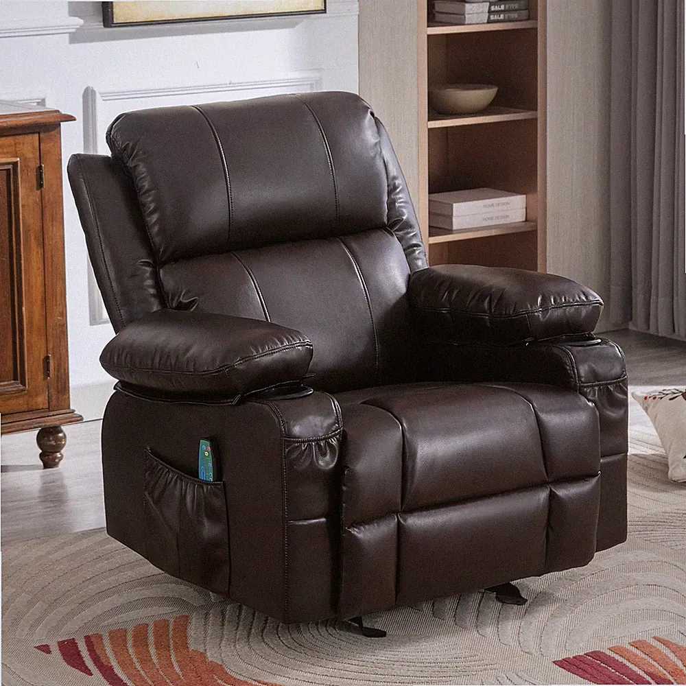 Ultimate Relaxation Recliner: Rocking Chair with Massage, Heat, USB Charging & C